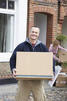 Packed moving boxes ready for house removals in Sidcup